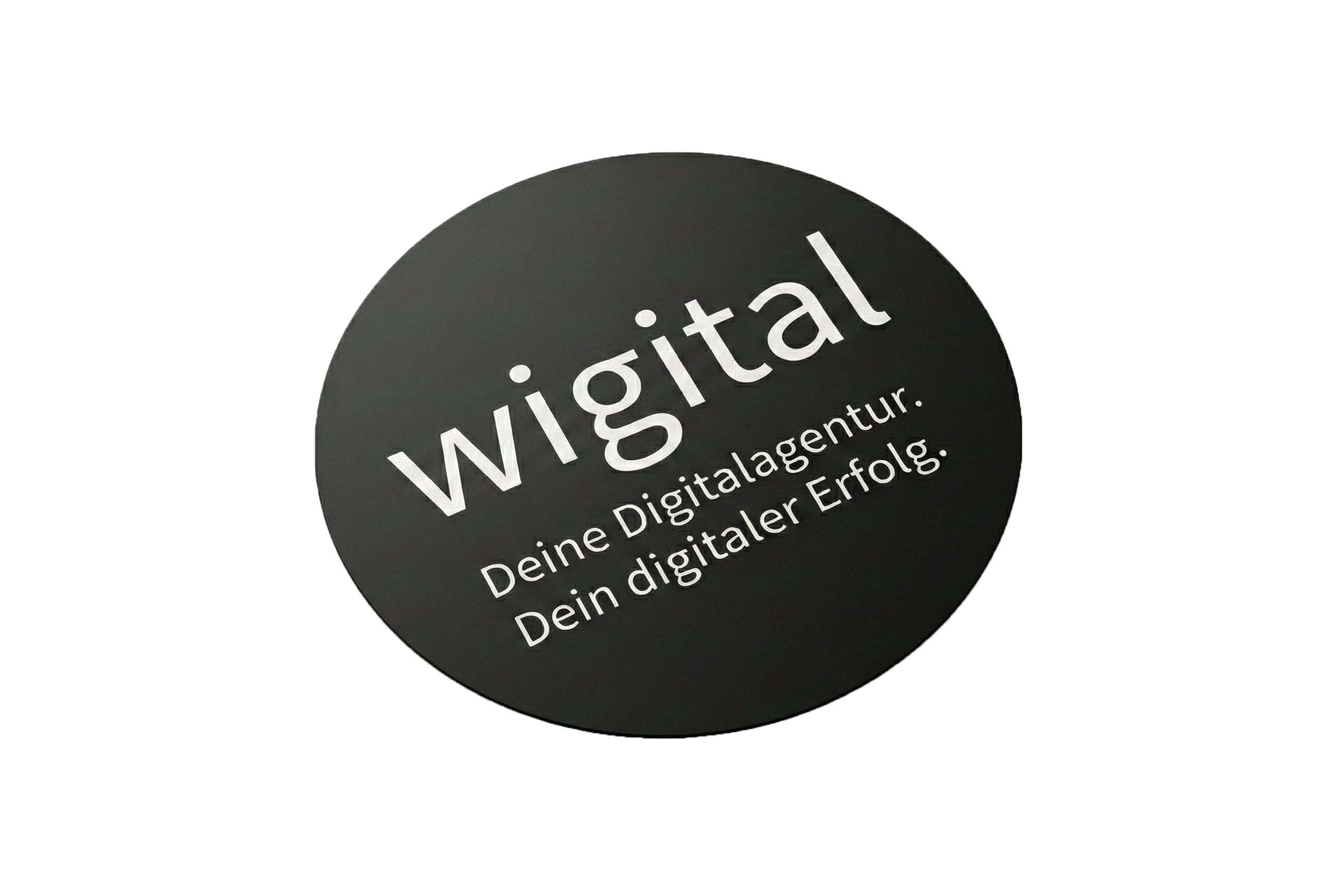 'wigital' Vinyl-Aufkleber (Rund, Matt)